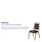 Flash Furniture Brown Vinyl Banquet Chair, PK4 4-FD-BHF-1-ALLGOLD-BN-GG - alternate 4