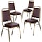 Flash Furniture Brown Vinyl Banquet Chair, PK4 4-FD-BHF-1-ALLGOLD-BN-GG - alternate 2
