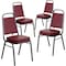 Flash Furniture Burgundy Vinyl Banquet Chair, PK4 4-FD-BHF-1-SILVERVEIN-BY-GG - alternate 5