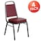 Flash Furniture Burgundy Vinyl Banquet Chair, PK4 4-FD-BHF-1-SILVERVEIN-BY-GG - alternate 2