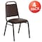 Flash Furniture Brown Vinyl Banquet Chair, PK4 4-FD-BHF-2-BN-GG - alternate 4