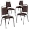 Flash Furniture Brown Vinyl Banquet Chair, PK4 4-FD-BHF-2-BN-GG - alternate 9