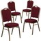 Flash Furniture Burgundy Fabric Banquet Chair, PK4 4-FD-C01-ALLGOLD-3169-GG - alternate 1