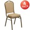 Flash Furniture Beige Fabric Banquet Chair, PK4 4-FD-C01-ALLGOLD-H20124E-GG - alternate 1