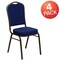 Flash Furniture Navy Blue Fabric Banquet Chair, PK4 4-FD-C01-GOLDVEIN-208-GG - alternate 3