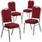 Flash Furniture Burgundy Fabric Banquet Chair, PK4 4-FD-C01-GOLDVEIN-3169-GG - alternate 1