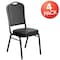 Flash Furniture Black Vinyl Banquet Chair, PK4 4-FD-C01-GOLDVEIN-BK-VY-GG - alternate 10