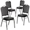 Flash Furniture Black Vinyl Banquet Chair, PK4 4-FD-C01-GOLDVEIN-BK-VY-GG - alternate 5
