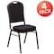Flash Furniture Black Fabric Banquet Chair, PK4 4-FD-C01-GOLDVEIN-S0806-GG - alternate 1