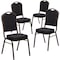 Flash Furniture Black Fabric Banquet Chair, PK4 4-FD-C01-GOLDVEIN-S0806-GG - alternate 4