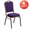 Flash Furniture Purple Fabric Banquet Chair, PK4 4-FD-C01-PUR-GV-GG - alternate 3
