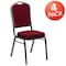Flash Furniture Burgundy Fabric Banquet Chair, PK4 4-FD-C01-SILVERVEIN-3169-GG - alternate 3