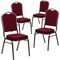 Flash Furniture Burgundy Fabric Banquet Chair, PK4 4-FD-C01-SILVERVEIN-3169-GG - alternate 9