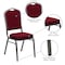 Flash Furniture Burgundy Fabric Banquet Chair, PK4 4-FD-C01-SILVERVEIN-3169-GG - alternate 8