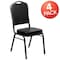 Flash Furniture Black Vinyl Banquet Chair, PK4 4-FD-C01-SILVERVEIN-BK-VY-GG - alternate 2