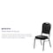 Flash Furniture Black Vinyl Banquet Chair, PK4 4-FD-C01-SILVERVEIN-BK-VY-GG - alternate 5