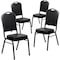 Flash Furniture Black Vinyl Banquet Chair, PK4 4-FD-C01-SILVERVEIN-BK-VY-GG - alternate 4