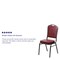 Flash Furniture Burgundy Vinyl Banquet Chair, PK4 4-FD-C01-SILVERVEIN-BURG-VY-GG - alternate 10