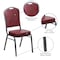 Flash Furniture Burgundy Vinyl Banquet Chair, PK4 4-FD-C01-SILVERVEIN-BURG-VY-GG - alternate 6