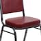 Flash Furniture Burgundy Vinyl Banquet Chair, PK4 4-FD-C01-SILVERVEIN-BURG-VY-GG - alternate 2