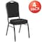 Flash Furniture Black Fabric Banquet Chair, PK4 4-FD-C01-SILVERVEIN-S076-GG - alternate 2