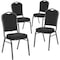 Flash Furniture Black Fabric Banquet Chair, PK4 4-FD-C01-SILVERVEIN-S076-GG - alternate 5