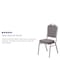 Flash Furniture Gray Fabric Banquet Chair, PK4 4-FD-C01-S-12-GG - alternate 9
