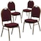 Flash Furniture Burgundy Fabric Banquet Chair, PK4 4-FD-C03-ALLGOLD-EFE1679-GG - alternate 5