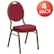 Flash Furniture Burgundy Fabric Banquet Chair, PK4 4-FD-C04-ALLGOLD-2804-GG - alternate 1