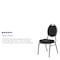 Flash Furniture Black Fabric Banquet Chair, PK4 4-FD-C04-SILVERVEIN-S076-GG - alternate 2