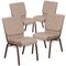 Flash Furniture Beige Fabric Church Chair, PK4 4-FD-CH02185-CV-BGE1-BAS-GG - alternate 5