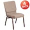 Flash Furniture Beige Fabric Church Chair, PK4 4-FD-CH02185-CV-BGE1-GG - alternate 1