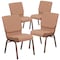 Flash Furniture Caramel Fabric Church Chair, PK4 4-FD-CH02185-CV-BN-GG - alternate 1