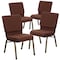 Flash Furniture Brown Fabric Church Chair, PK4 4-FD-CH02185-GV-10355-GG - alternate 3