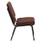 Flash Furniture Brown Fabric Church Chair, PK4 4-FD-CH02185-GV-10355-GG - alternate 7