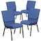 Flash Furniture Blue Fabric Church Chair, PK4 4-FD-CH02185-GV-BLUE-GG - alternate 1