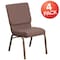 Flash Furniture Brown Dot Fabric Church Chair, PK4 4-FD-CH02185-GV-BNDOT-GG - alternate 1