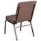 Flash Furniture Brown Dot Fabric Church Chair, PK4 4-FD-CH02185-GV-BNDOT-GG - alternate 2