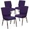 Flash Furniture Purple Fabric Church Chair, PK4 4-FD-CH02185-GV-ROY-GG - alternate 1