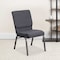 Flash Furniture Dark Gray Fabric Church Chair, PK4 4-FD-CH02185-SV-DKGY-GG - alternate 1