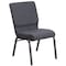 Flash Furniture Dark Gray Fabric Church Chair, PK4 4-FD-CH02185-SV-DKGY-GG - alternate 9