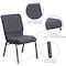 Flash Furniture Dark Gray Fabric Church Chair, PK4 4-FD-CH02185-SV-DKGY-GG - alternate 4