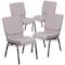 Flash Furniture Gray Dot Fabric Church Chair, PK4 4-FD-CH02185-SV-GYDOT-BAS-GG - alternate 5