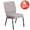 Flash Furniture Gray Dot Fabric Church Chair, PK4 4-FD-CH02185-SV-GYDOT-GG - alternate 1