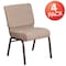 Flash Furniture Beige Fabric Church Chair, PK4 4-FD-CH0221-4-CV-BGE1-GG - alternate 1
