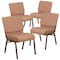 Flash Furniture Caramel Fabric Church Chair, PK4 4-FD-CH0221-4-CV-BN-GG - alternate 1