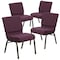 Flash Furniture Plum Fabric Church Chair, PK4 4-FD-CH0221-4-GV-005-GG - alternate 1