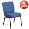 Flash Furniture Blue Fabric Church Chair, PK4 4-FD-CH0221-4-GV-BLUE-GG - alternate 3