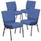 Flash Furniture Blue Fabric Church Chair, PK4 4-FD-CH0221-4-GV-BLUE-GG - alternate 9