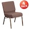 Flash Furniture Brown Dot Fabric Church Chair, PK4 4-FD-CH0221-4-GV-BNDOT-BAS-GG - alternate 1